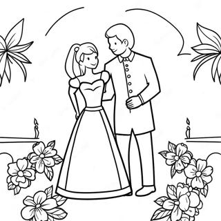 Romantic Anniversary Celebration Coloring Page 12832-10558