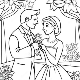 Romantic Anniversary Celebration Coloring Page 12832-10559