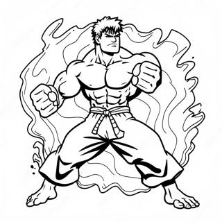 Baki Character Fighting Coloring Page 12842-10566