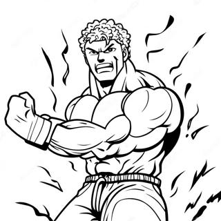 Baki Character Fighting Coloring Page 12842-10568