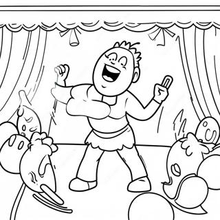 Ice Spice Singing On Stage Coloring Page 12852-10580