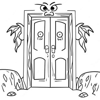 Creepy Roblox Doors Rush Monster Coloring Page 12862-10582