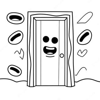 Creepy Roblox Doors Rush Monster Coloring Page 12862-10584