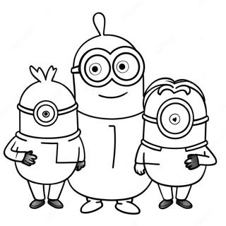 Minions With Gru Coloring Page 12902-10616