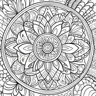 Bold Line Adult Mandala Coloring Page 12921-10626