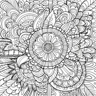 Bold Line Adult Mandala Coloring Page 12921-10627