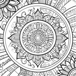 Bold Line Adult Mandala Coloring Page 12921-10628