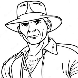 Indiana Jones With Whip Coloring Page 12952-10653