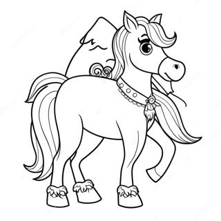 Christmas Horse Coloring Page 12961-10662