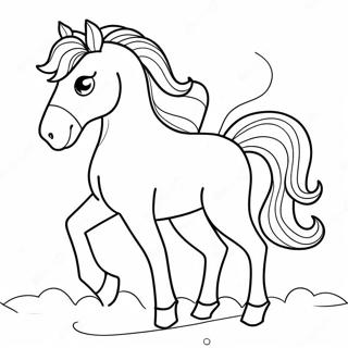 Christmas Horse Coloring Page 12961-10664