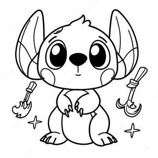 Stitch Halloween Coloring Page 12971-10666