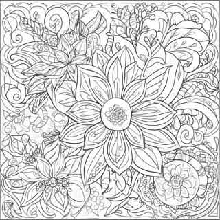 Intricate Plant Patterns Coloring Page 12981-10682