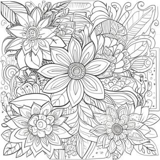 Intricate Plant Patterns Coloring Page 12981-10683