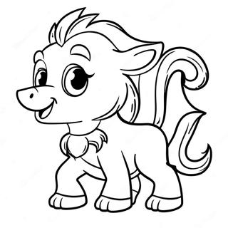 Brave Mascot Cheerful Coloring Page 12992-10685