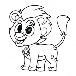 Brave Mascot Cheerful Coloring Page 12992-10686