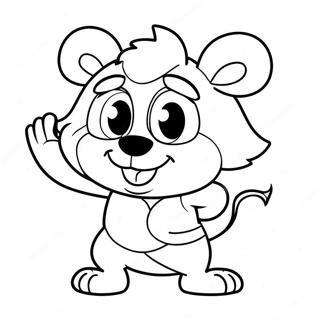 Brave Mascot Cheerful Coloring Page 12992-10687