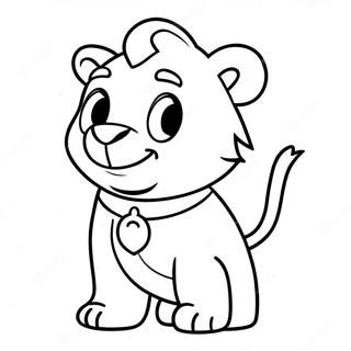 Brave Mascot Cheerful Coloring Page 12992-10688