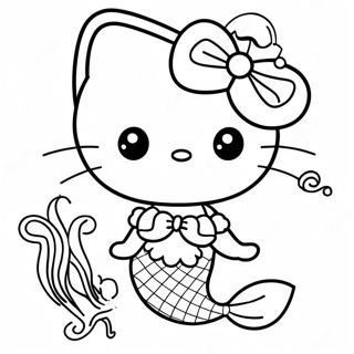 Hello Kitty Mermaid Coloring Page 13001-10692