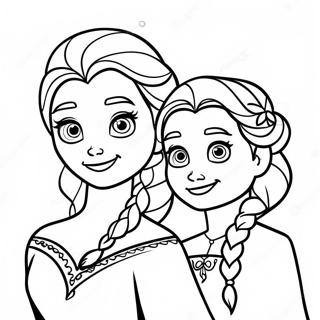 Elsa And Anna Coloring Page 13011-10699