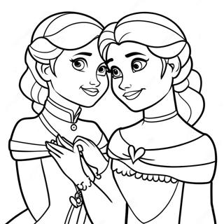 Elsa And Anna Coloring Page 13011-10700