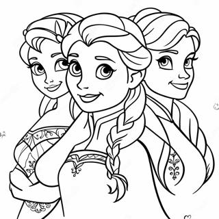 Frozen Princesses Coloring Page 13012-10701