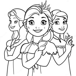 Frozen Princesses Coloring Page 13012-10702