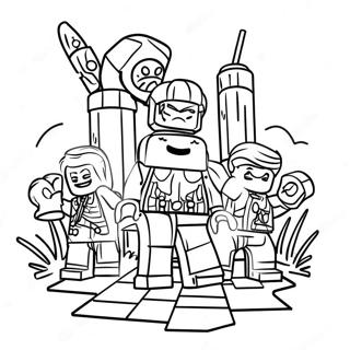 Lego Fortnite Battle Royale Scene Coloring Page 13022-10708