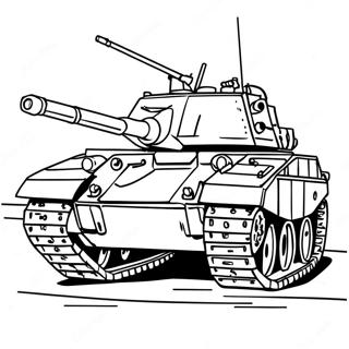 Realistic Military Tank Coloring Page 1302-1038