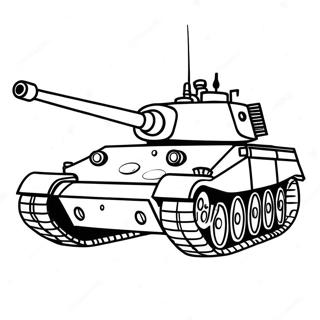 Realistic Military Tank Coloring Page 1302-1153