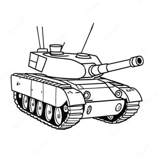 Realistic Military Tank Coloring Page 1302 1156