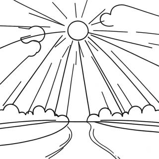 Colorful Sunset Sky Coloring Page 13042-10722