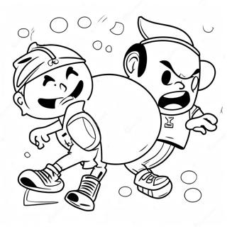 Brozone Characters Playing Sports Coloring Page 13052-10738