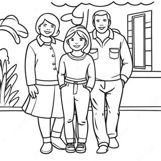 Customizable Family Photo Coloring Page 13072-10751