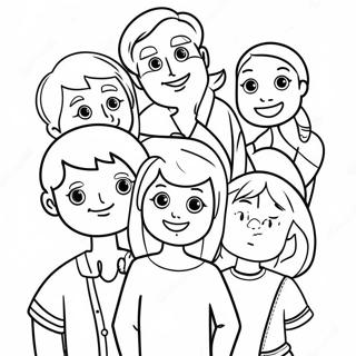 Customizable Family Photo Coloring Page 13072-10752