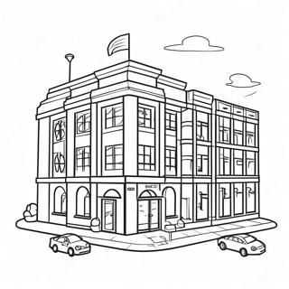 Lego City Police Station Coloring Page 13082-10763