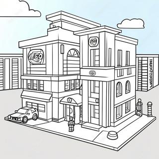 Lego City Police Station Coloring Page 13082-10764