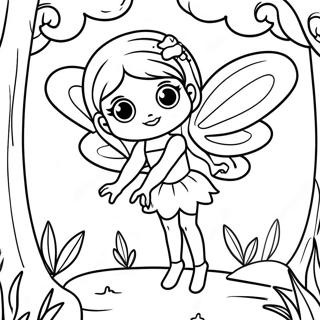 Enchanting Fairy In A Magical Forest Coloring Page 13092-10768