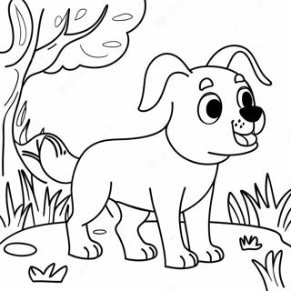 Playful Stray Dog Coloring Page 13102-10774