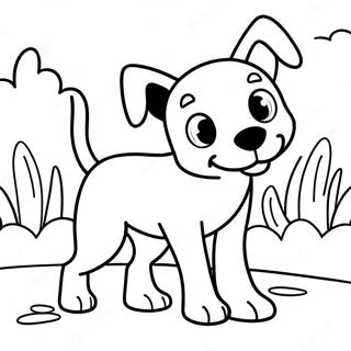 Playful Stray Dog Coloring Page 13102-10775