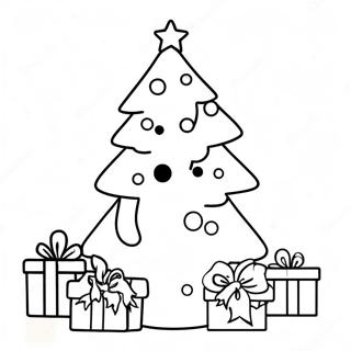 Anime Christmas Tree Coloring Page 13121-10783