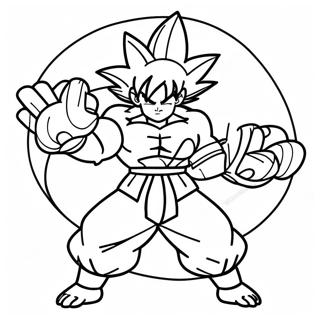 Goku In Epic Battle Pose Coloring Page 13142-10805