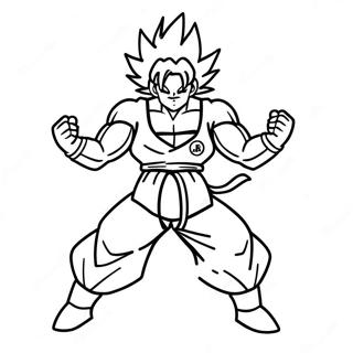 Goku In Epic Battle Pose Coloring Page 13142-10807