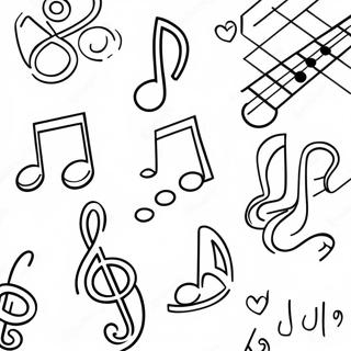 Kindergarten Music Notes Coloring Page 13161-10818