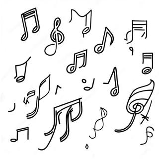 Kindergarten Music Notes Coloring Page 13161-10819