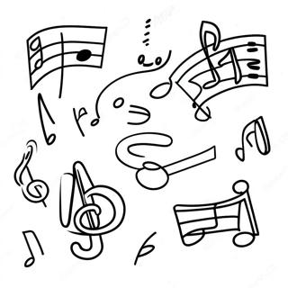 Kindergarten Music Notes Coloring Page 13161-10820