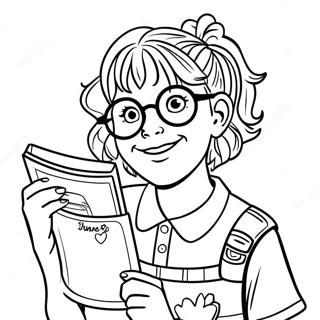 Junie B Jones Fun Adventure Coloring Page 13181-10835