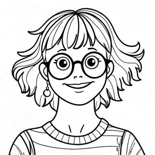 Junie B Jones Silly Expressions Coloring Page 13182-10837