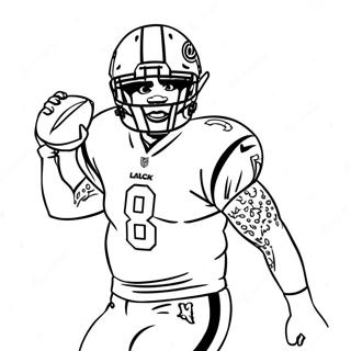 Lamar Jackson Coloring Pages