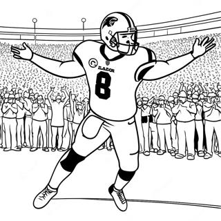 Lamar Jackson Touchdown Celebration Coloring Page 13192-10846