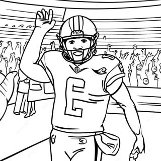 Lamar Jackson Touchdown Celebration Coloring Page 13192-10848